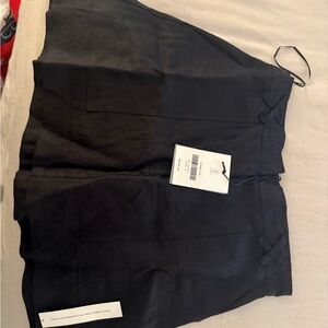 Reformation Etta Linen Mini Skirt, black size 8. New with tags